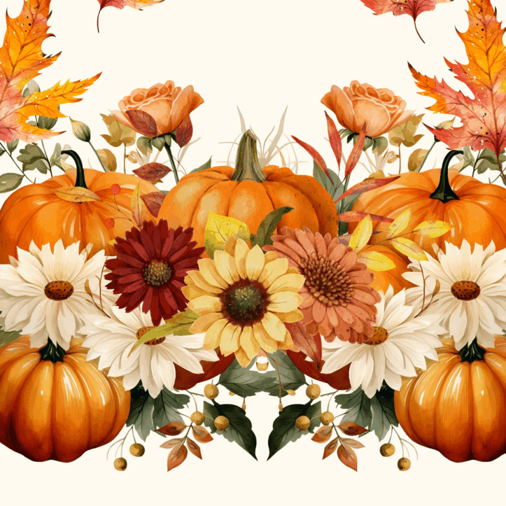 Orange Illustrative Hello Fall Document