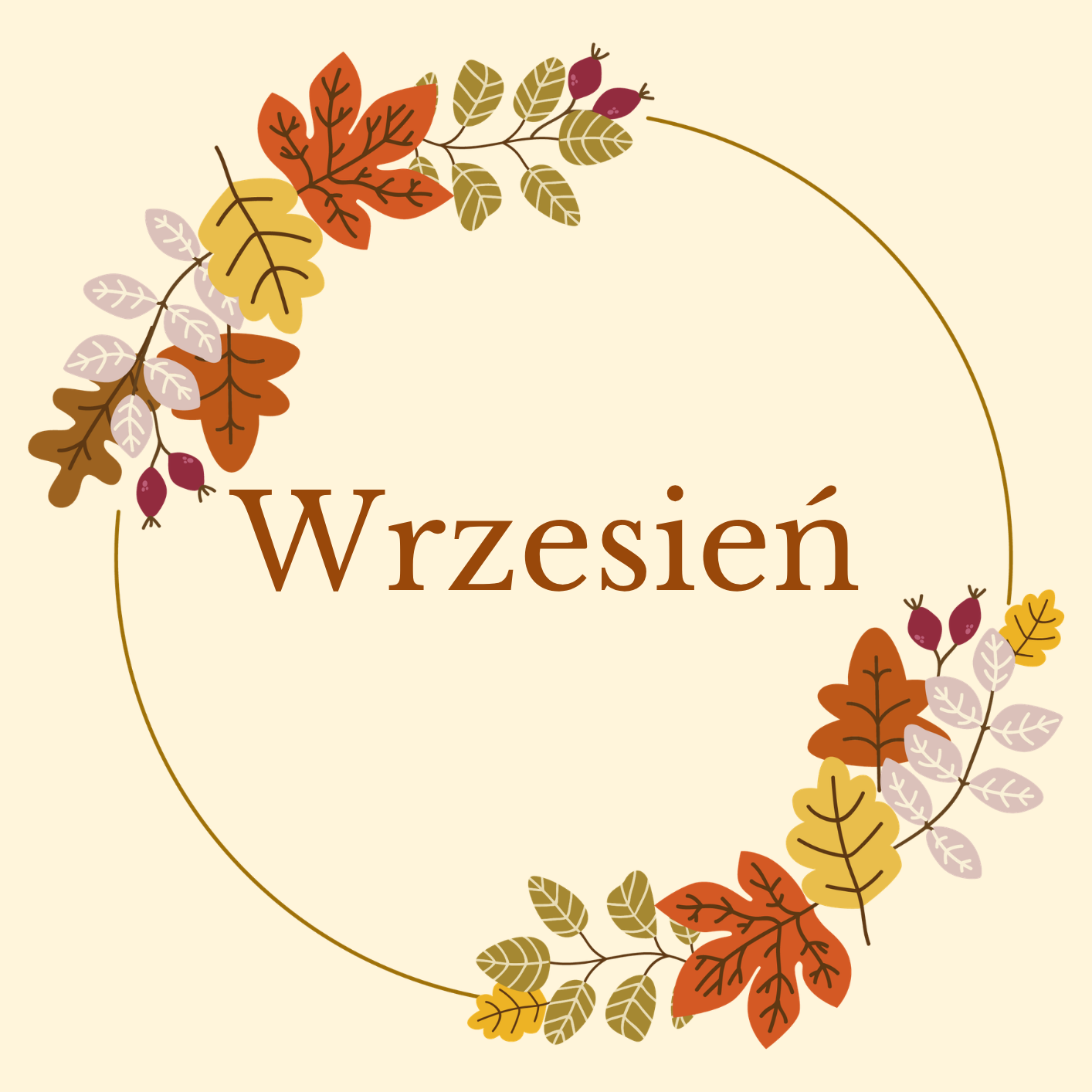 Yellow and Orange Illustrative Welcome September Double-Sided Poster
