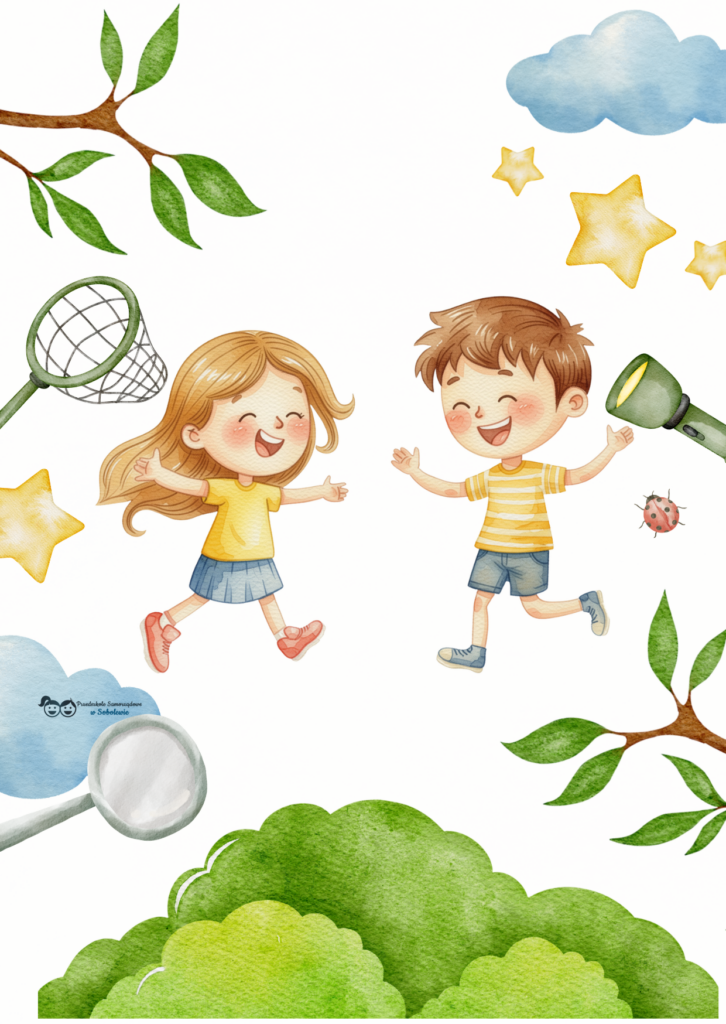 Colorful Watercolor Illustrative Kids Camping Birthday Party Invintation